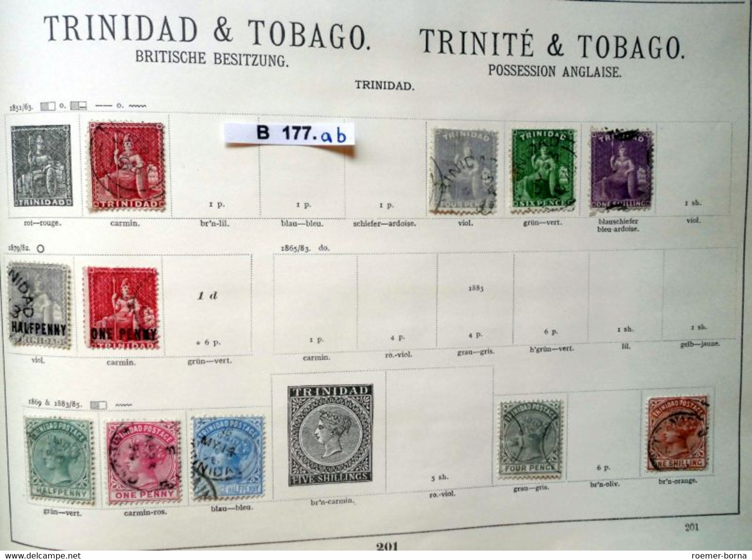 Schöne Hochwertige Briefmarkensammlung Trinidad & Tobago 1851 Bis 1922 - Trinidad Y Tobago