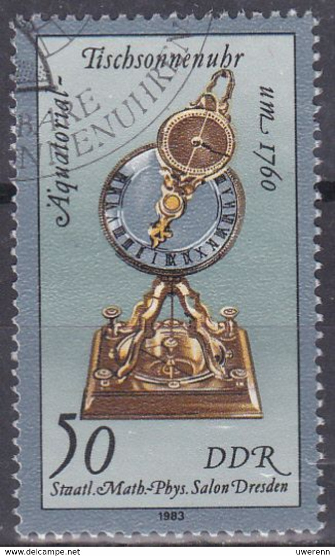 DDR 1983. Sand- Und Sonnenuhren, Äquatorial-Tischsonnenuhr, Mi 2800 Gestempelt, SSt - Horlogerie