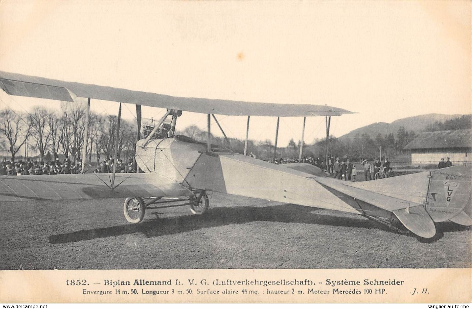 CPA AVIATION BIPLAN ALLEMAND L.V.G.SYSTEME SCHNEIDER - ....-1914: Vorläufer