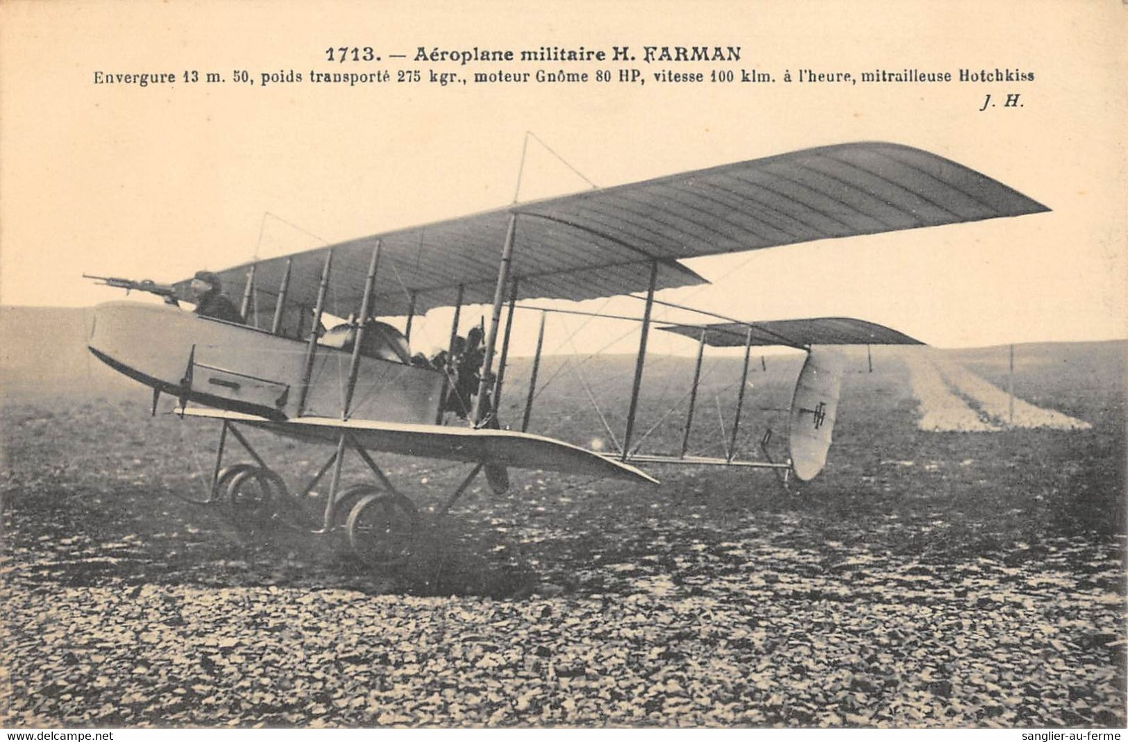 CPA AVIATION AEROPLANE MILITAIRE H.FARMAN - ....-1914: Precursori