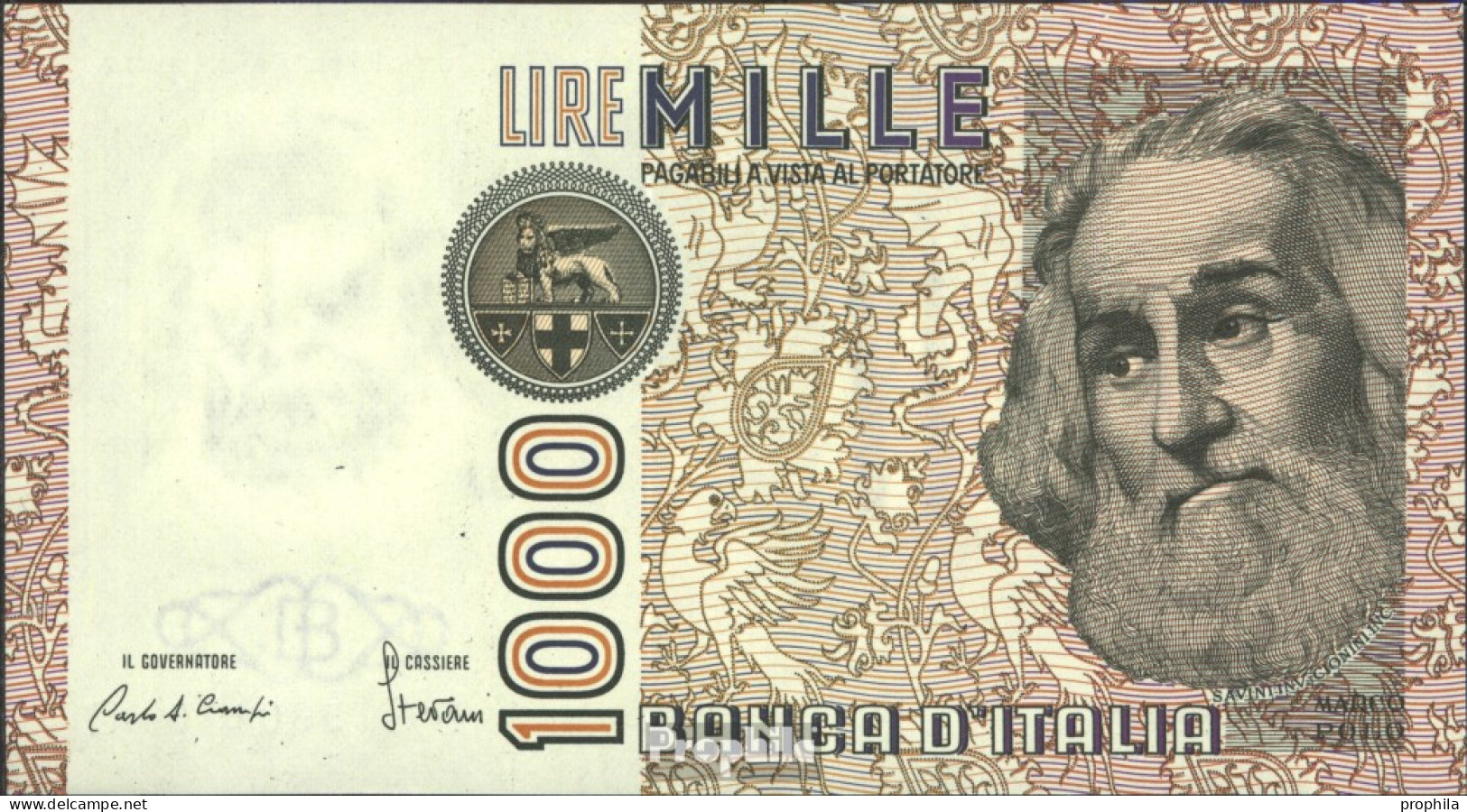 Italien Pick-Nr: 109a Bankfrisch 1982 1000 Lire - Autres & Non Classés