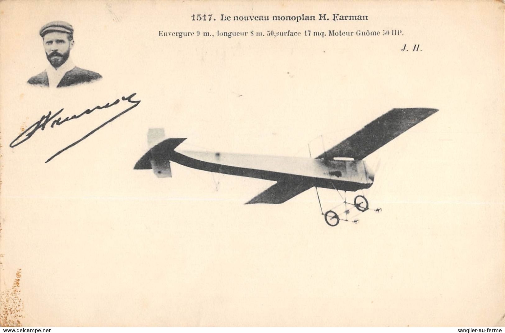 CPA AVIATION LE NOUVEAU MONOPLAN  M.HENRI FARMAN - ....-1914: Précurseurs