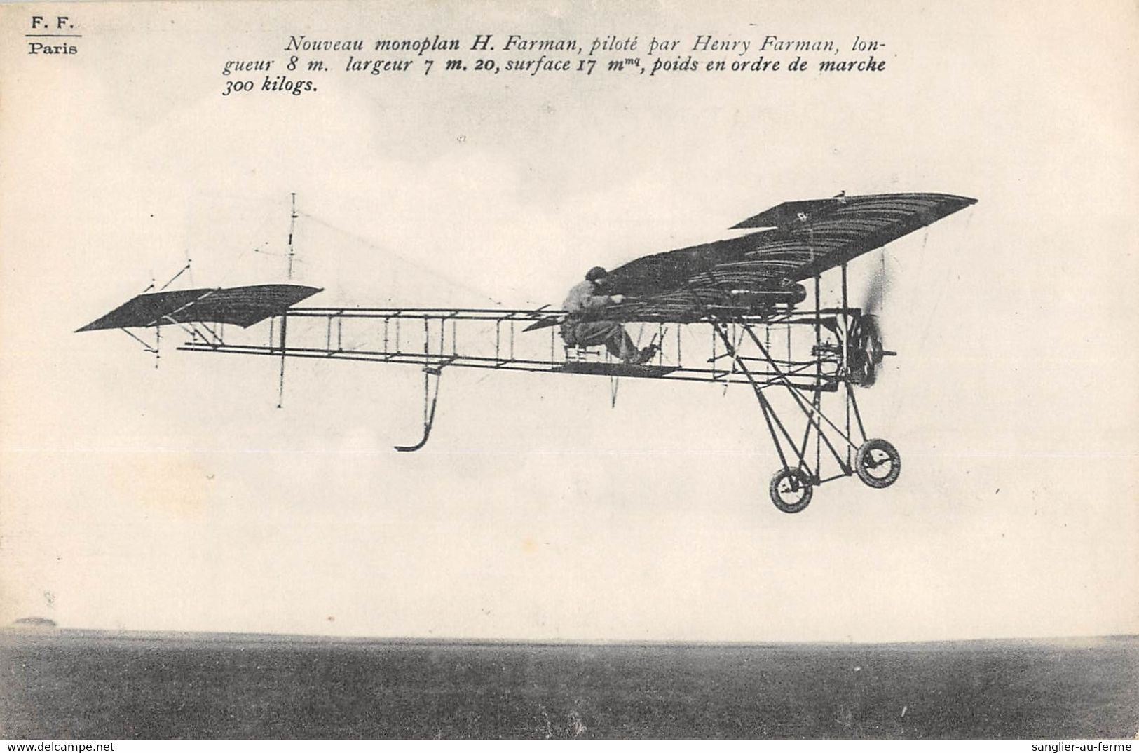 CPA AVIATION LE NOUVEAU MONOPLAN  M.HENRI FARMAN PILOTE PAR FARMAN - ....-1914: Precursors