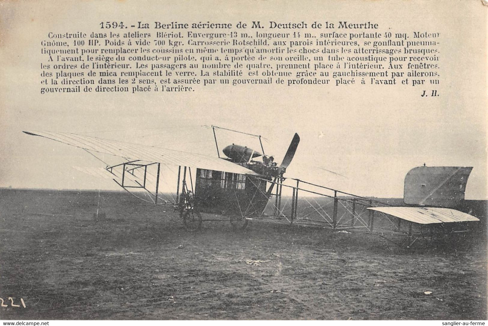 CPA AVIATION LA BERLINE AERIENNE DE DEUTSCH DE LA MEURTHE - ....-1914: Précurseurs