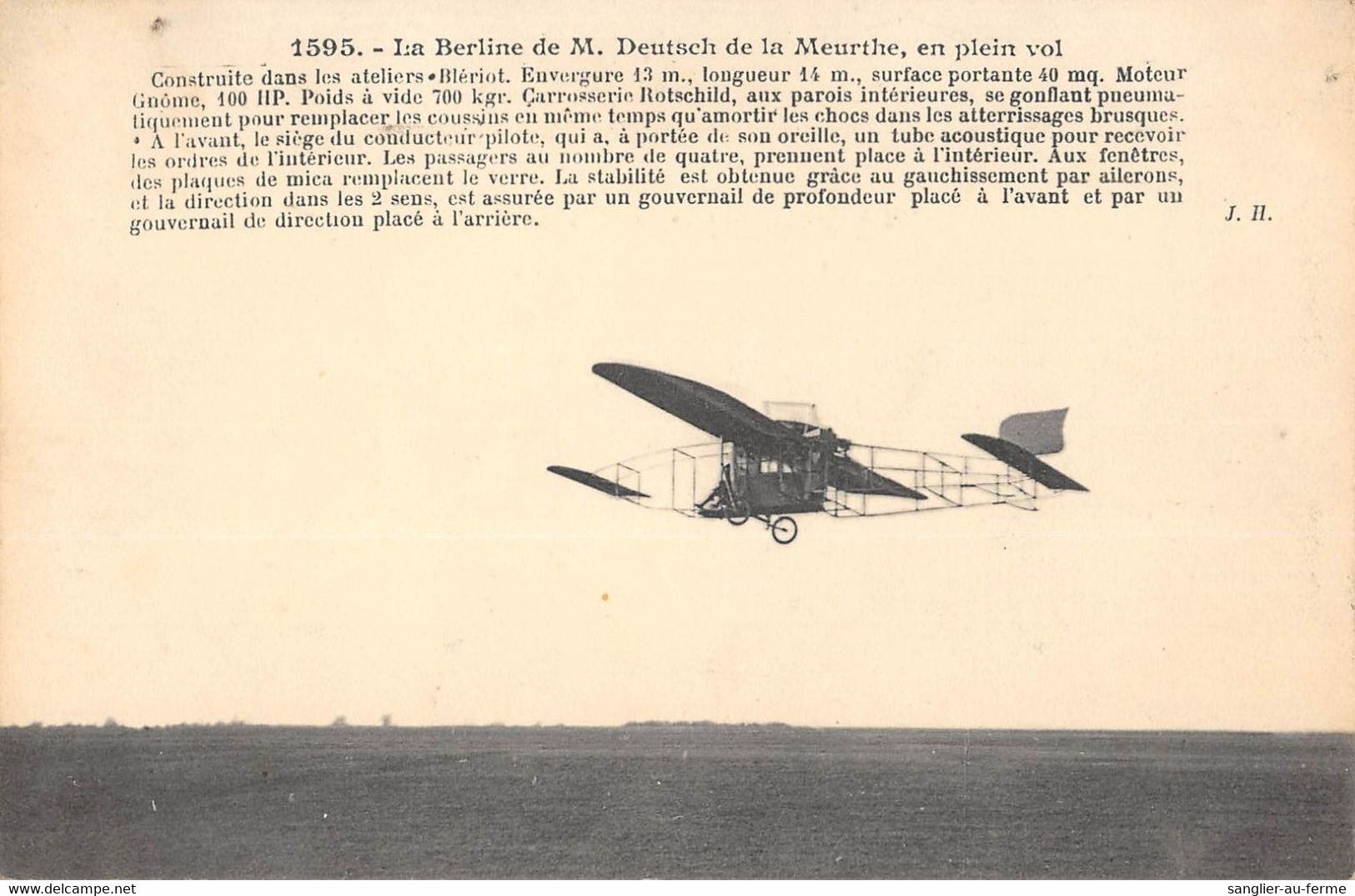 CPA AVIATION LA BERLINE AERIENNE DE M.DEUTSCH DE LA MEURTHE EN PLEIN VOL - ....-1914: Precursori