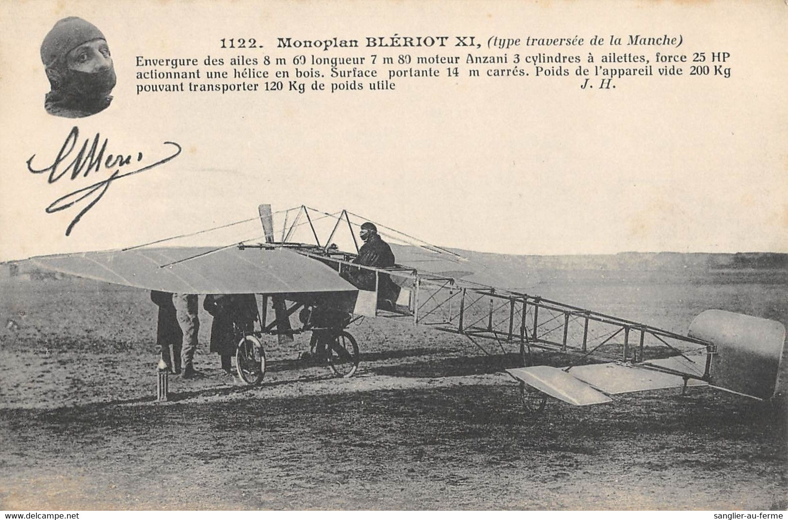 CPA AVIATION MONOPLAN BLERIOT XI - ....-1914: Précurseurs