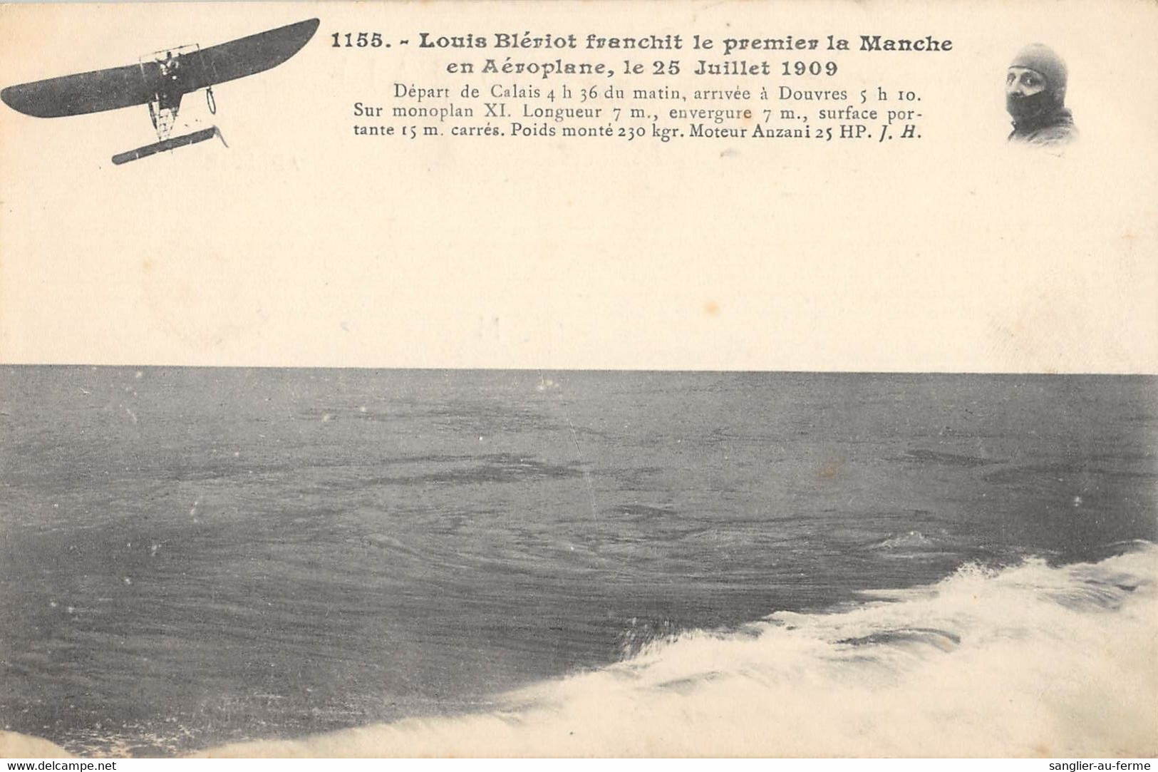 CPA AVIATION LOUIS BLERIOT FRANCHT LE PREMIER LA MANCHE EN AEROPLANE - ....-1914: Précurseurs