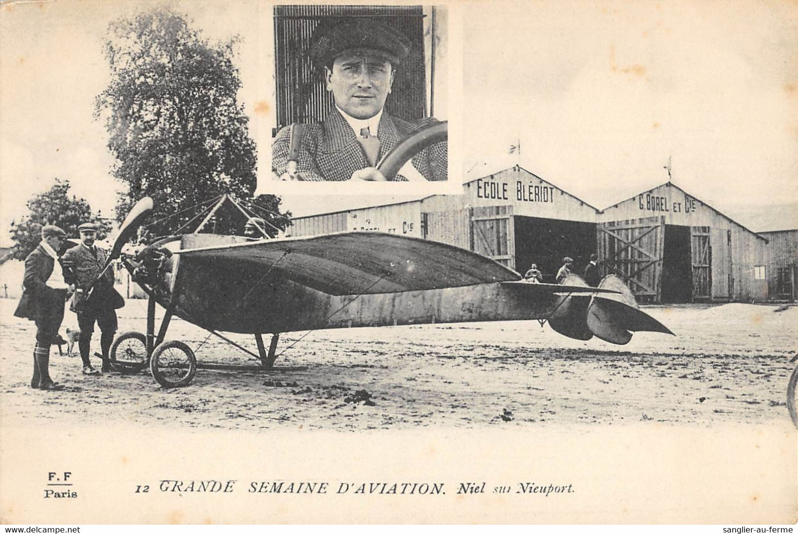 CPA AVIATION GRANDE SEMAINE D'AVIATION NIEL SUR NIEUPORT - ....-1914: Précurseurs