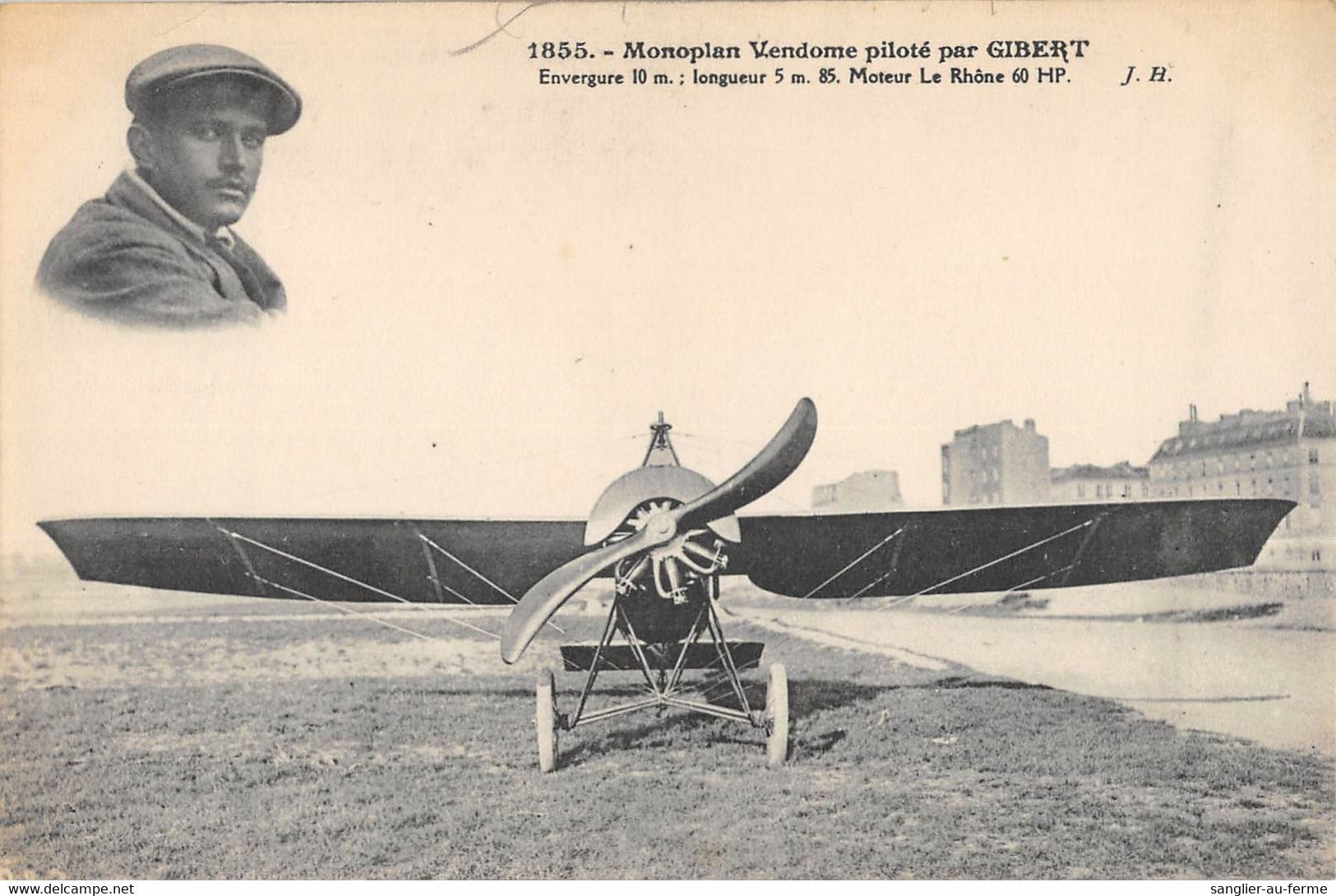 CPA AVIATION MONOPLAN VENDOME PILOTE PAR GIBERT - ....-1914: Précurseurs