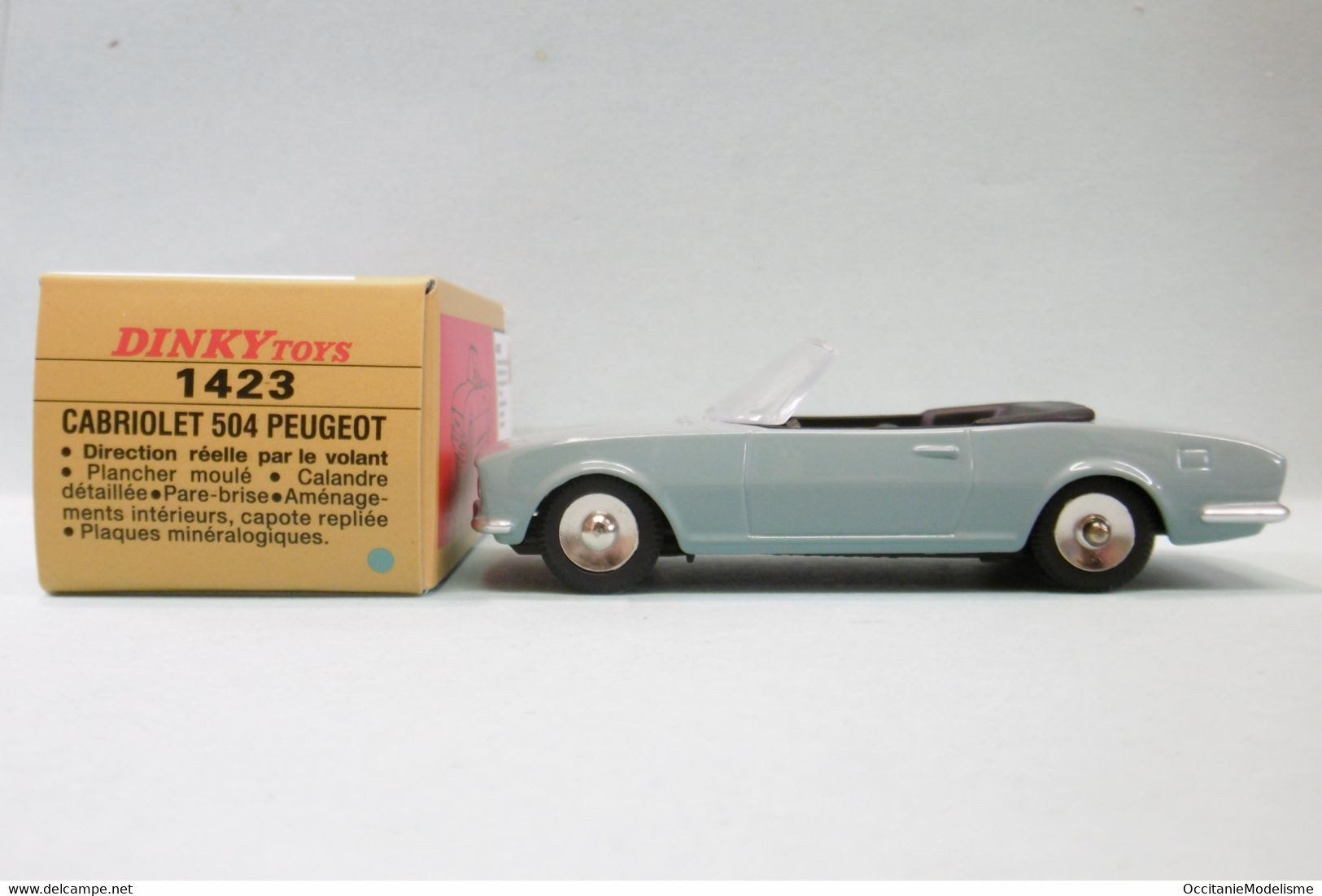 Dinky Toys / Atlas - PEUGEOT 504 Coupé Cabriolet Bleu Réf. 1423 Neuf NBO 1/43 - Dinky