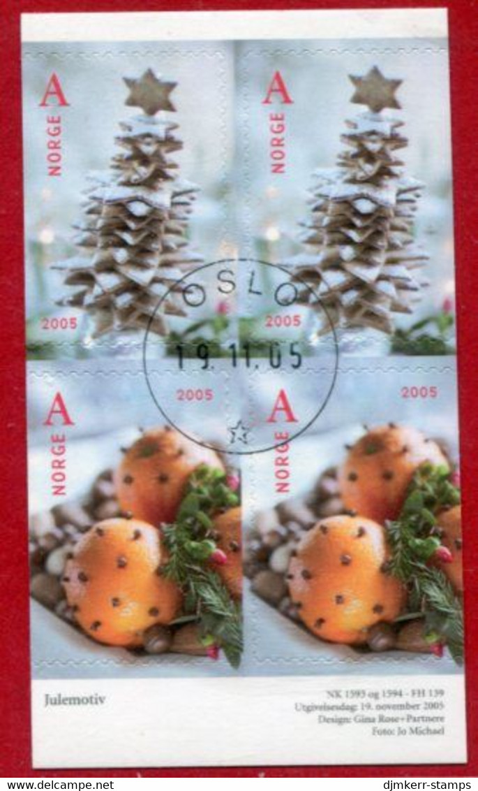 NORWAY 2005 Christmas In Pairs Used.  Michel  1558 Dl - 1559 Dr - Used Stamps
