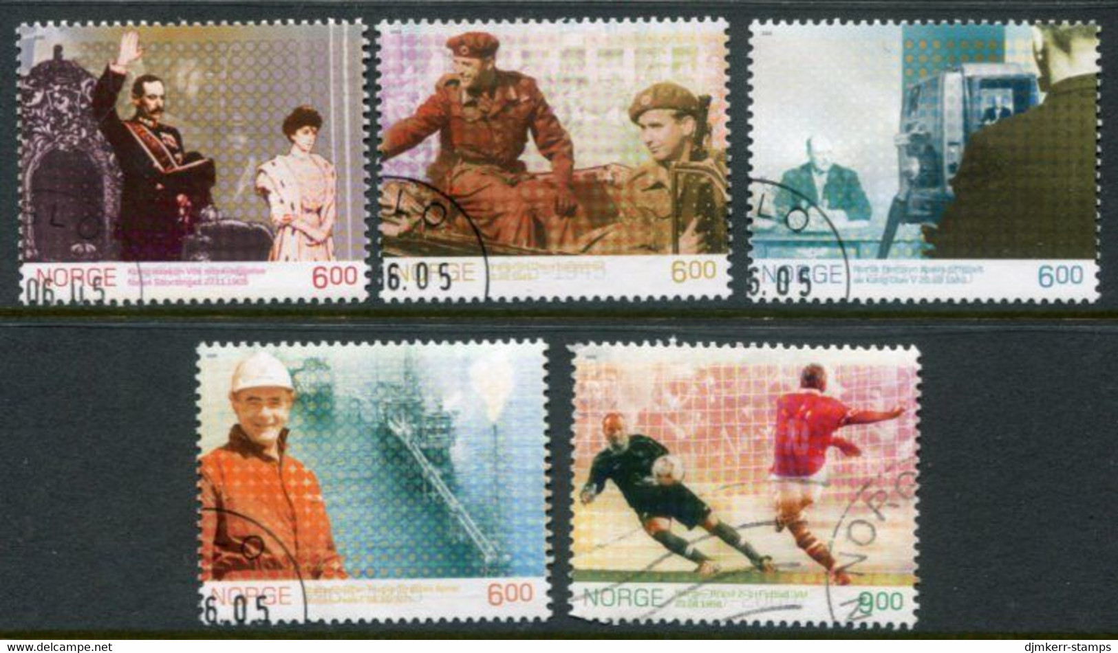 NORWAY 2005 20th Century Events Used.  Michel  1536-40 - Used Stamps