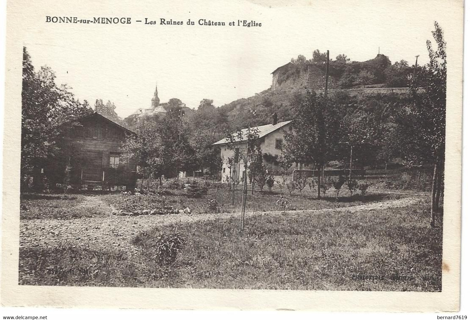 74   Bonne Sur Menoge  -   Les Ruines Du Chateau Et L'eglise - Bonne