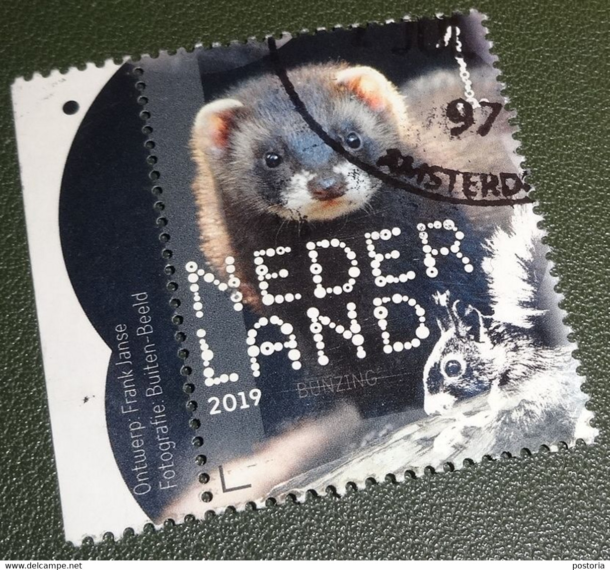 Nederland - NVPH - Xxxx - 2019 - Gebruikt - Beleef De Natuur - Bunzing - Tab - Used Stamps