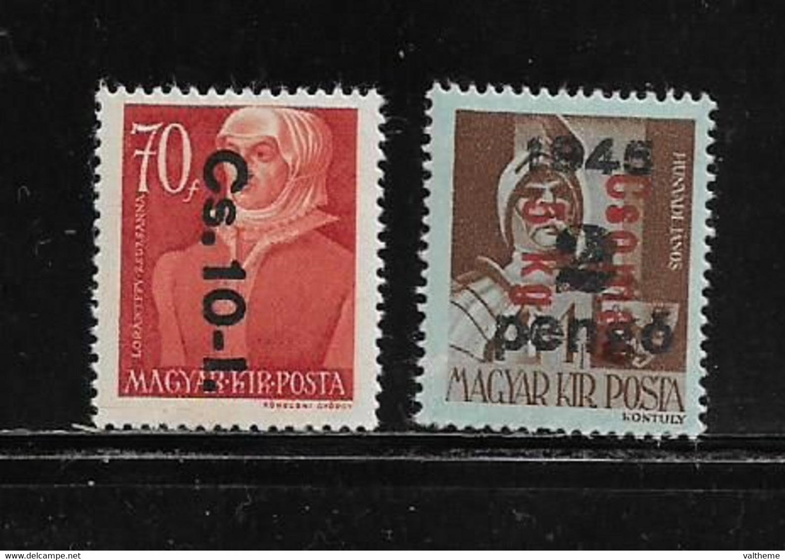 HONGRIE  ( EUHO - 414 )  1946   N° YVERT ET TELLIER      N° 4+7   N* - Paquetes Postales