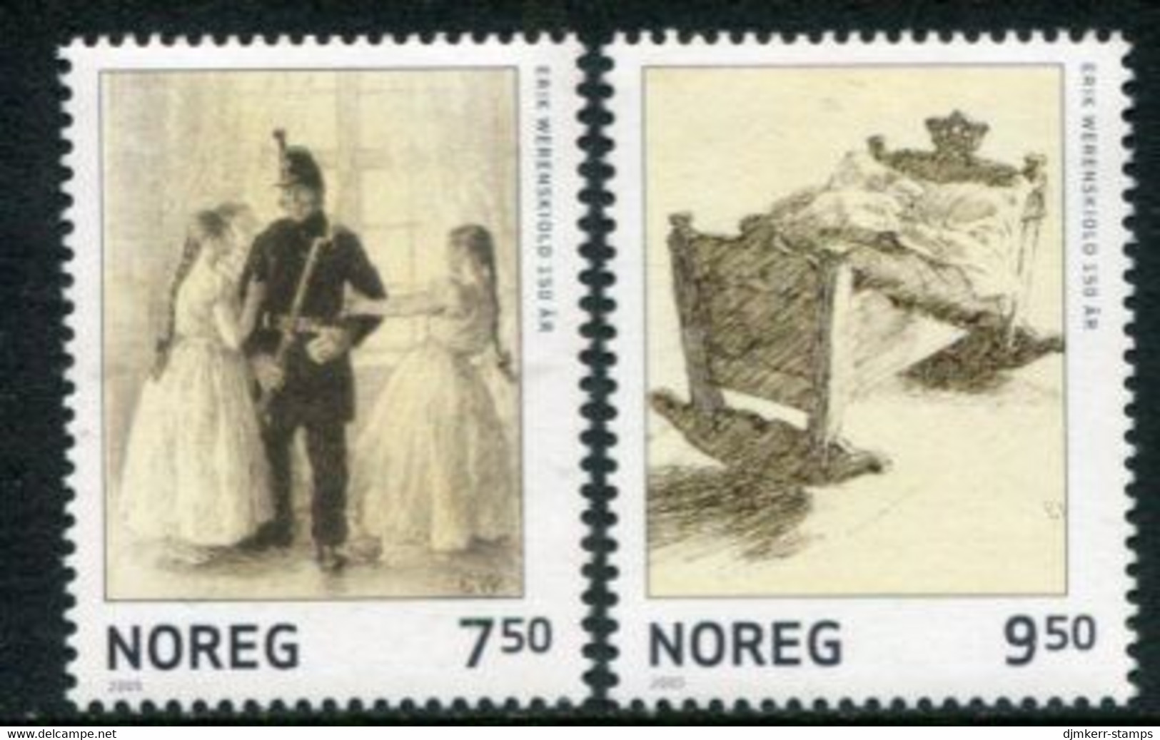 NORWAY 2005 Werenskold Birth Centenary MNH / **.  Michel  1520-21 - Neufs