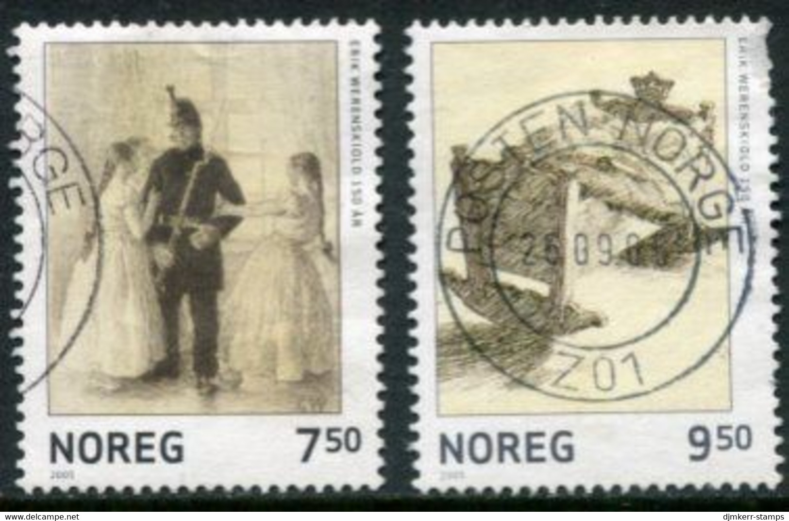 NORWAY 2005 Werenskold Birth Centenary Used.  Michel  1520-21 - Oblitérés