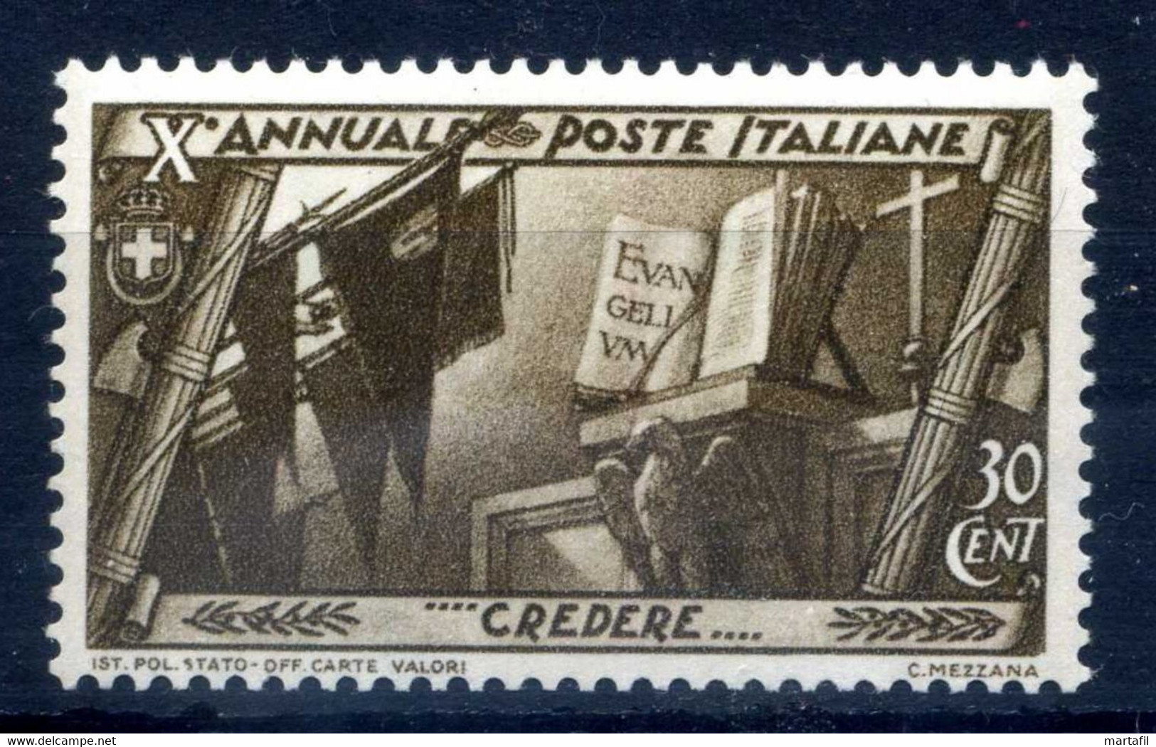 1932 REGNO N.330 MNH ** 30 Centesimi - Ongebruikt