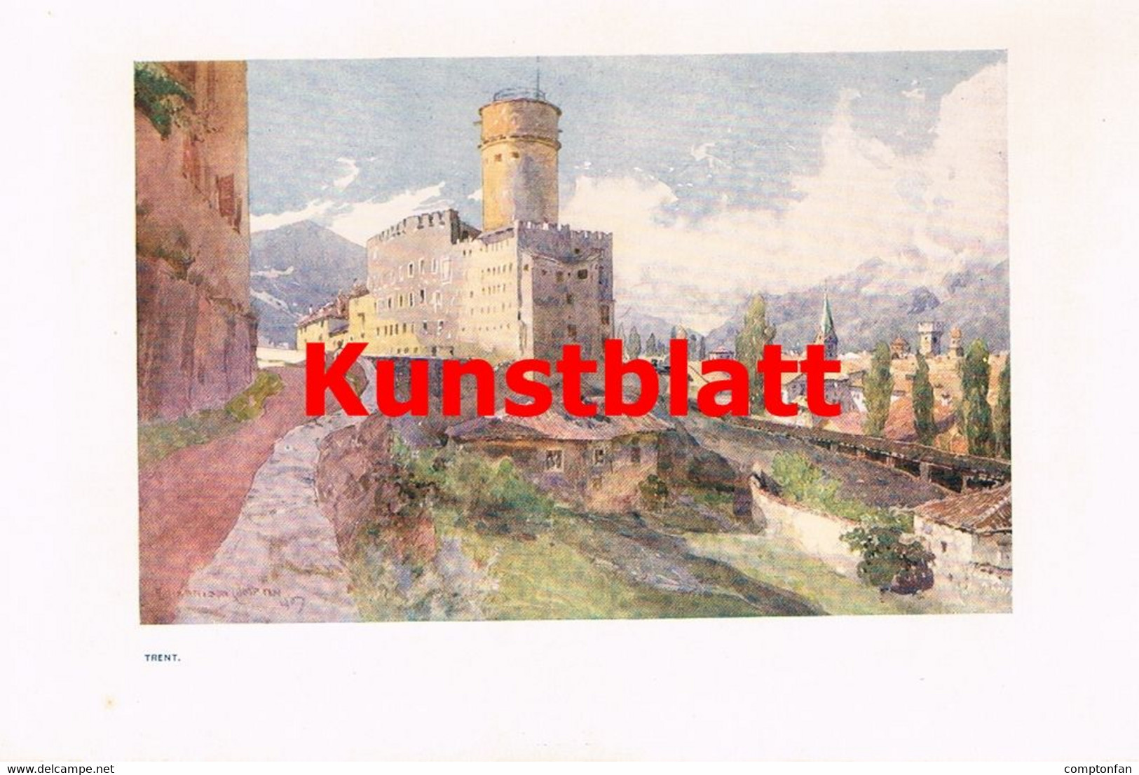 D101 150 E.H.Compton Trient Trento Trent Südtirol Kunstblatt 1908 !!! - Andere & Zonder Classificatie