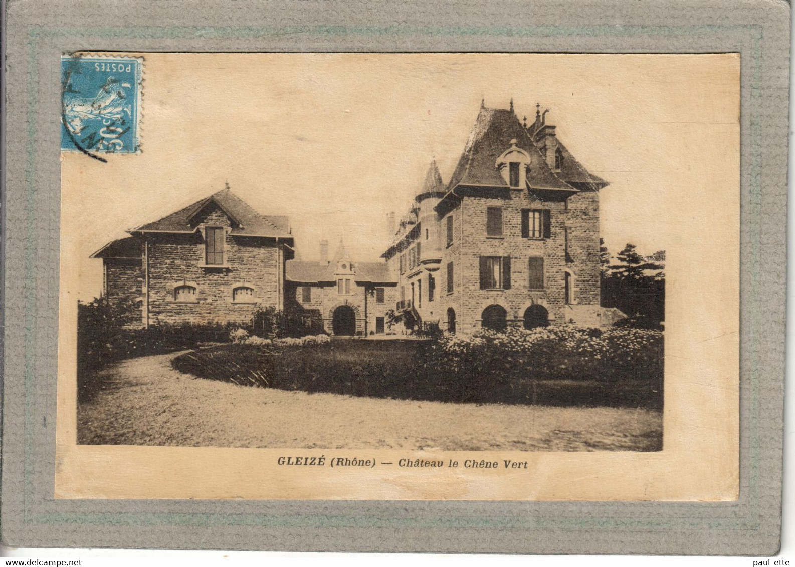 CPA - (69) GLEIZé - Aspect Du Château Le Chêne-vert , En 1937 - Gleize