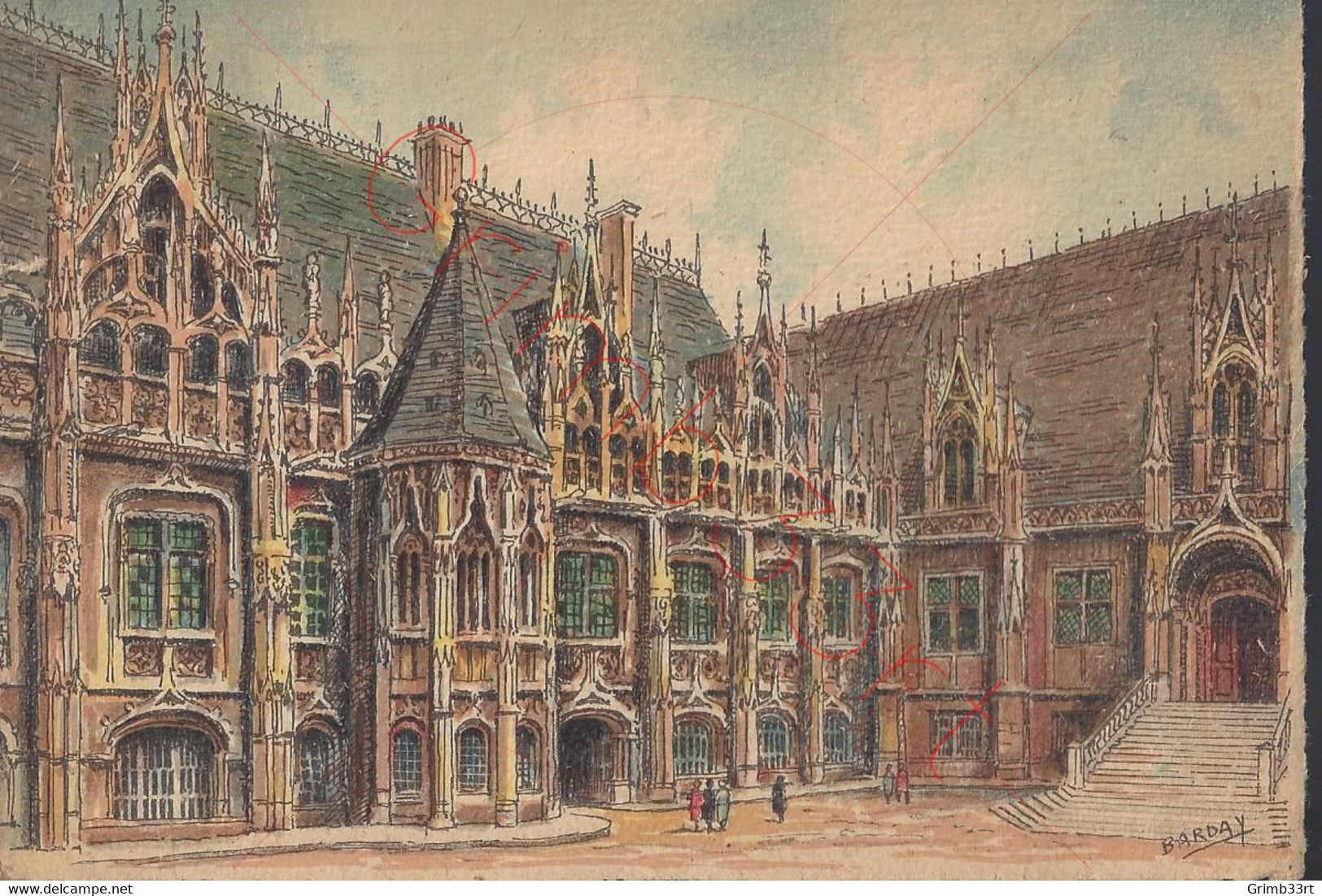Barday - Rouen - Le Palais De Justice (cour Intérieure) - Postkaart - Barday