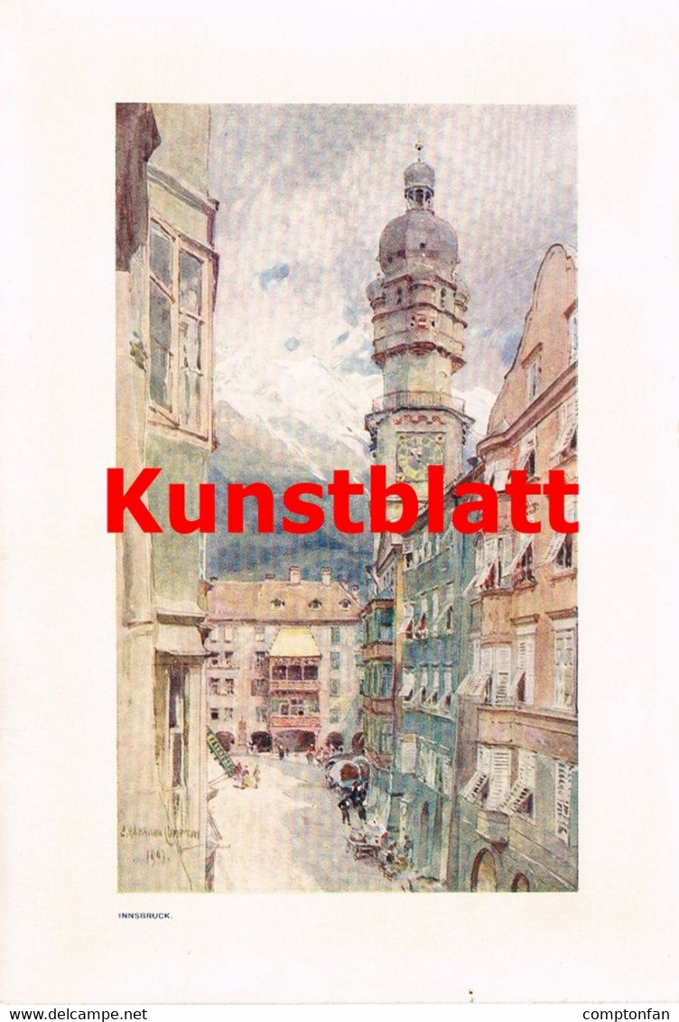 D101 166 E.H.Compton Innsbruck Tirol Kunstblatt 1908 !!! - Autres & Non Classés