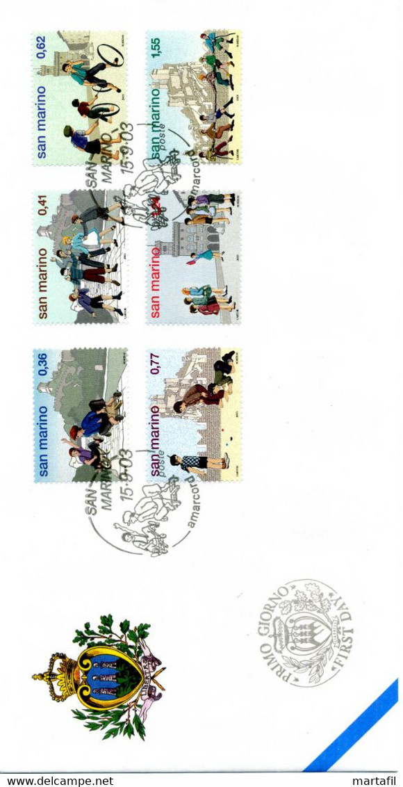 2003 SAN MARINO FDC Amarcord - FDC