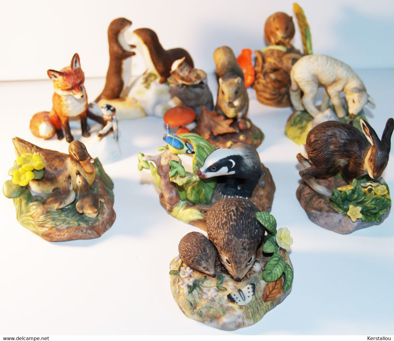 8 FIGURINES ANIMALES PAR MOIS – PETER BARRETT – FRANKLIN MINT – PORCELAINES – 1984 – TBE - Animals