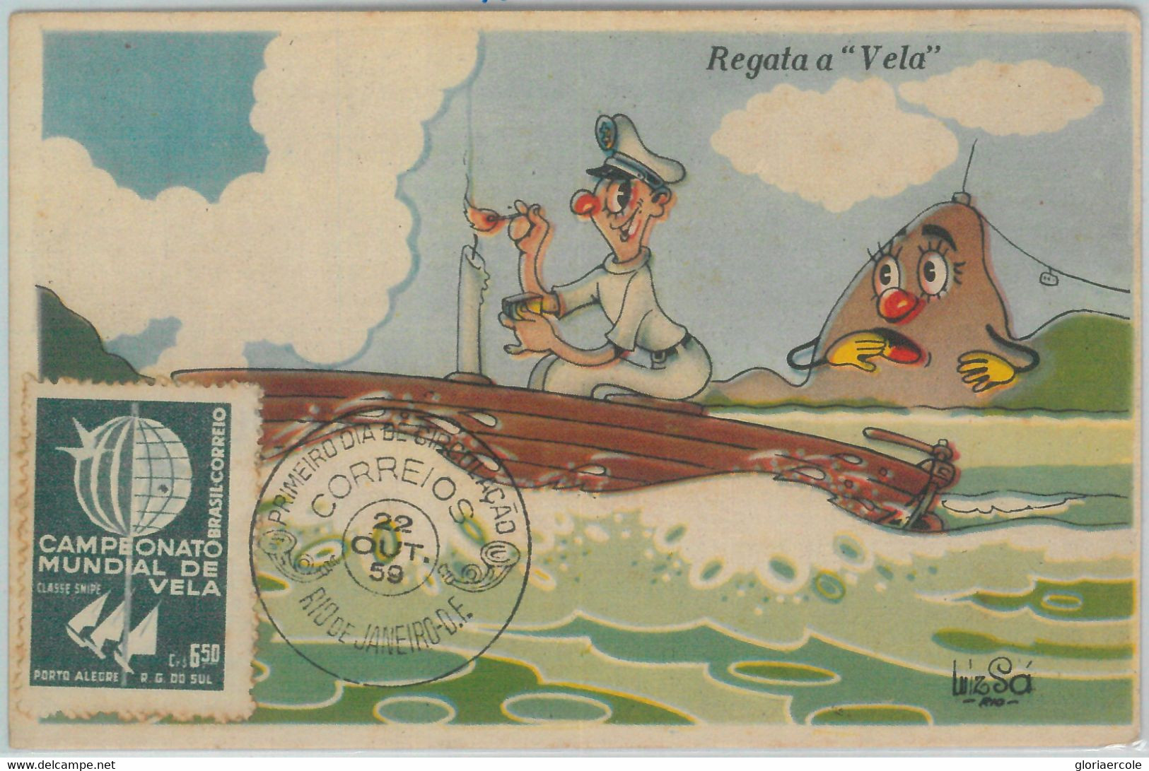 81398 - BRAZIL - Postal History - FDC MAXIMUM CARD Special Postmark  - BOAT 1959 - Maximum Cards