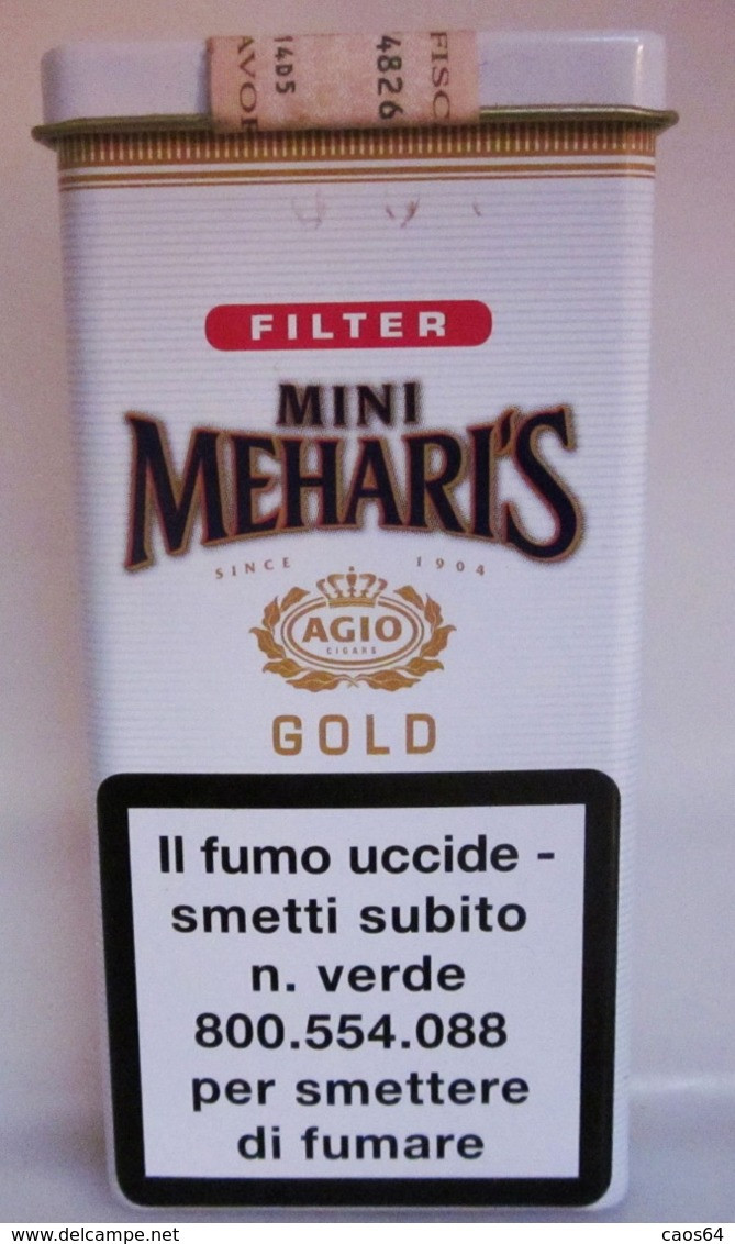 AGIO FILTER MINI MEHARI'S SIGARI METAL SCATOLA ITALY - Sigarenkisten (leeg)