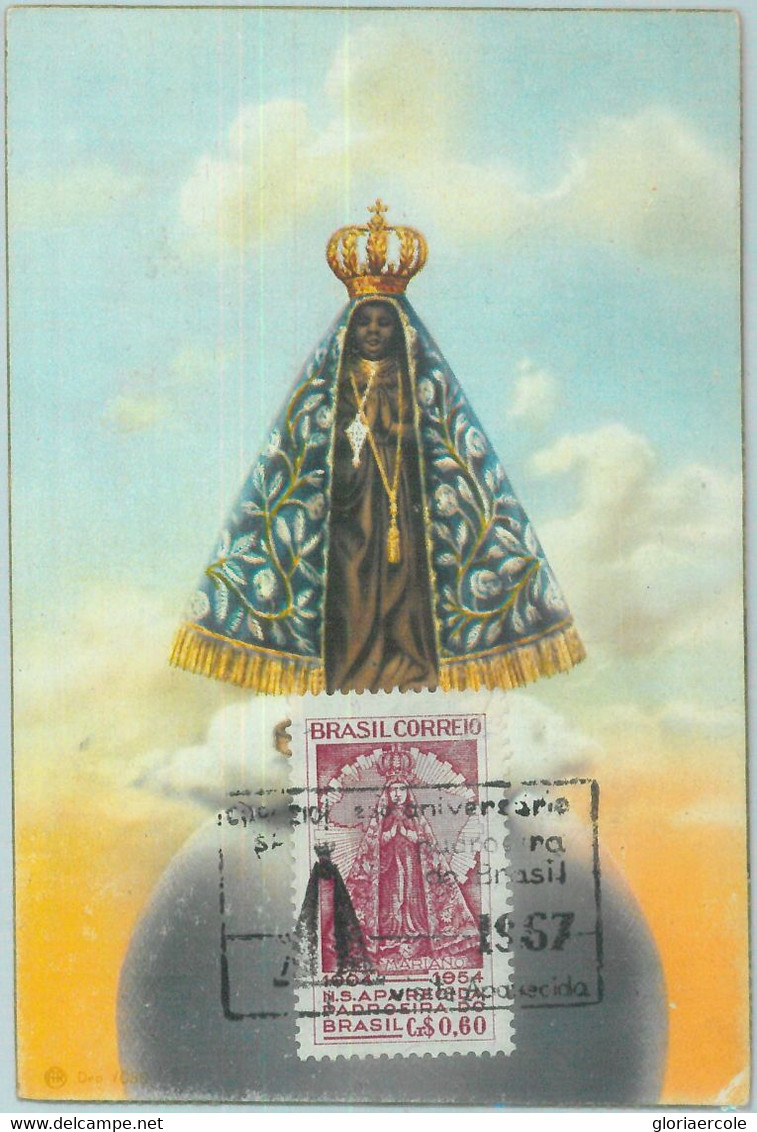 83728 - BRAZIL - Postal History -   MAXIMUM CARD  1957  ART Religion - Maximum Cards