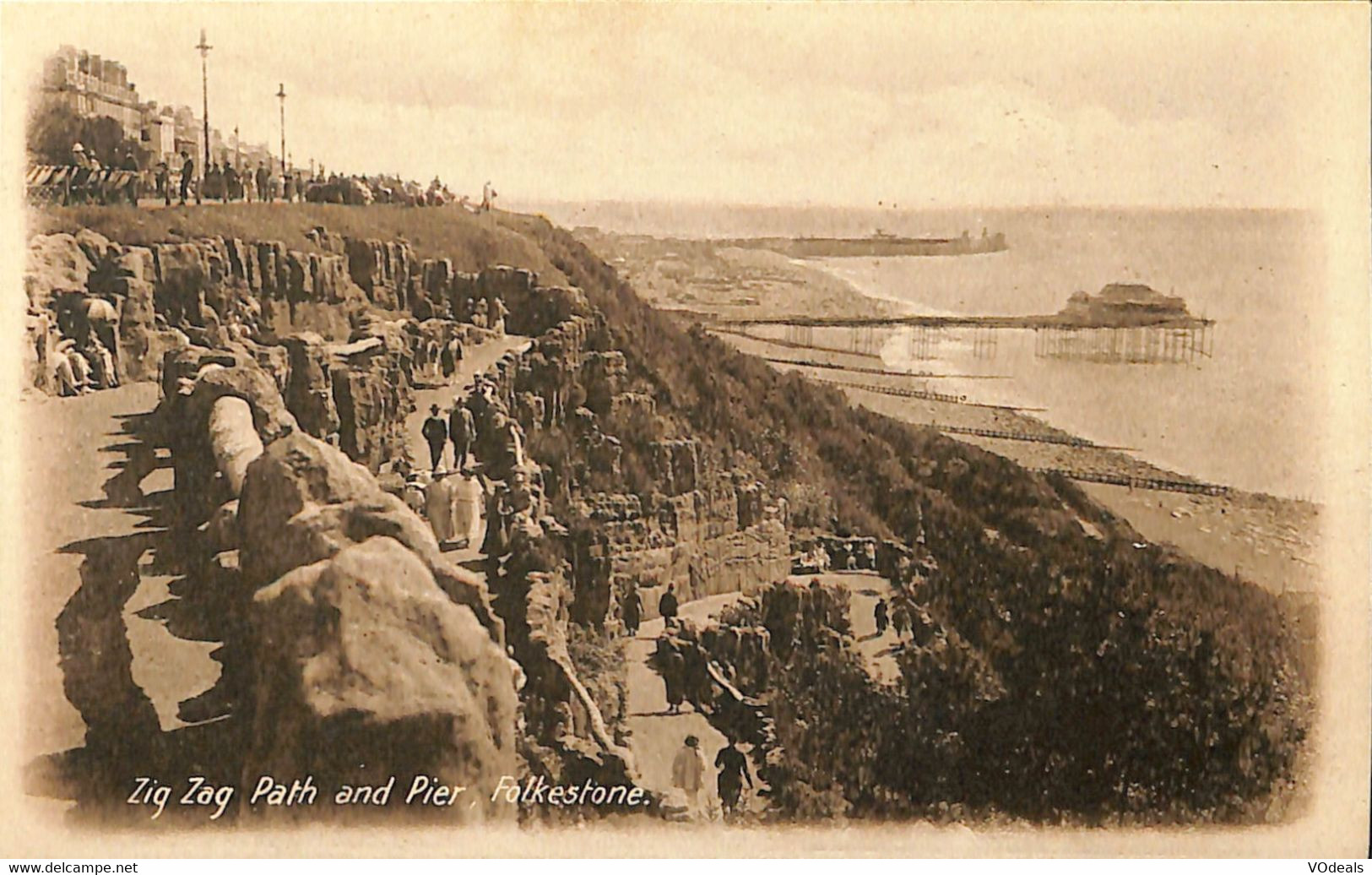 037 762 - CPA - Royaume-Uni - Angleterre - Kent - Zig Zag And Pier - Folkestone - Folkestone