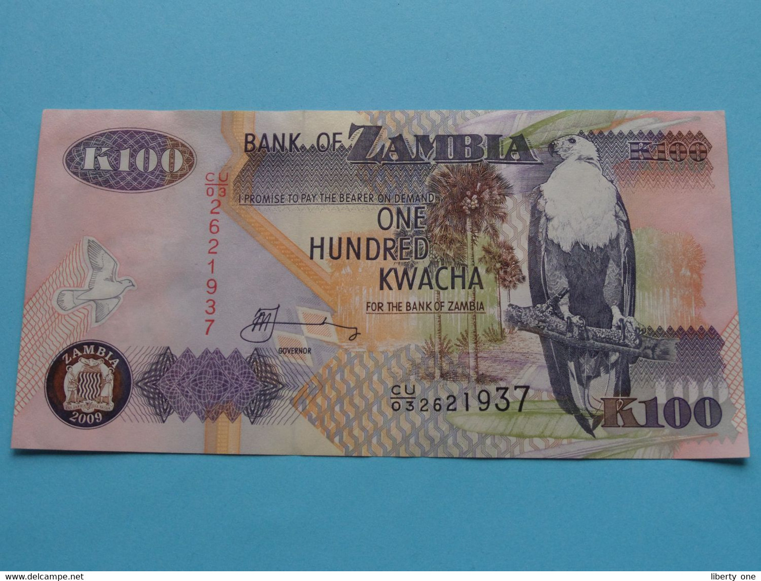ONE HUNDRED KWACHA ( CU-03 2621937 ) Bank Of ZAMBIA - 2009 ( Voir Photo Pour Détail Svp / Please See Photo ) ! - Sambia