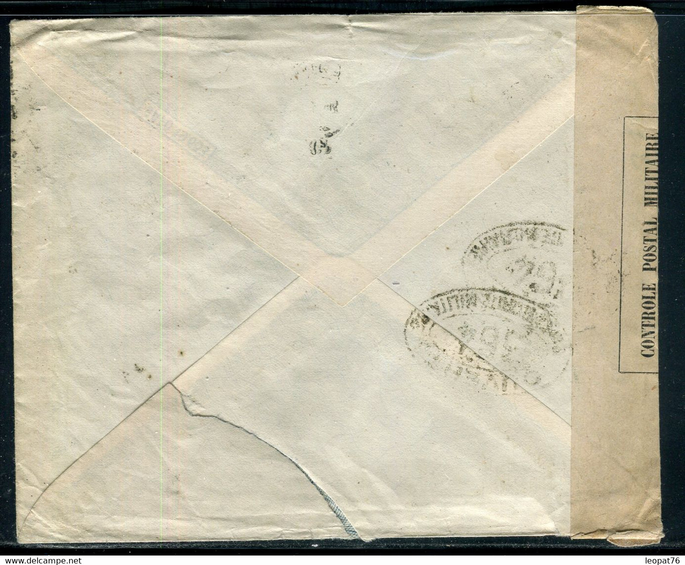 Espagne - Enveloppe De Madrid Pour Paris En 1917 Avec Double Contrôle Postal - Réf F157 - Storia Postale
