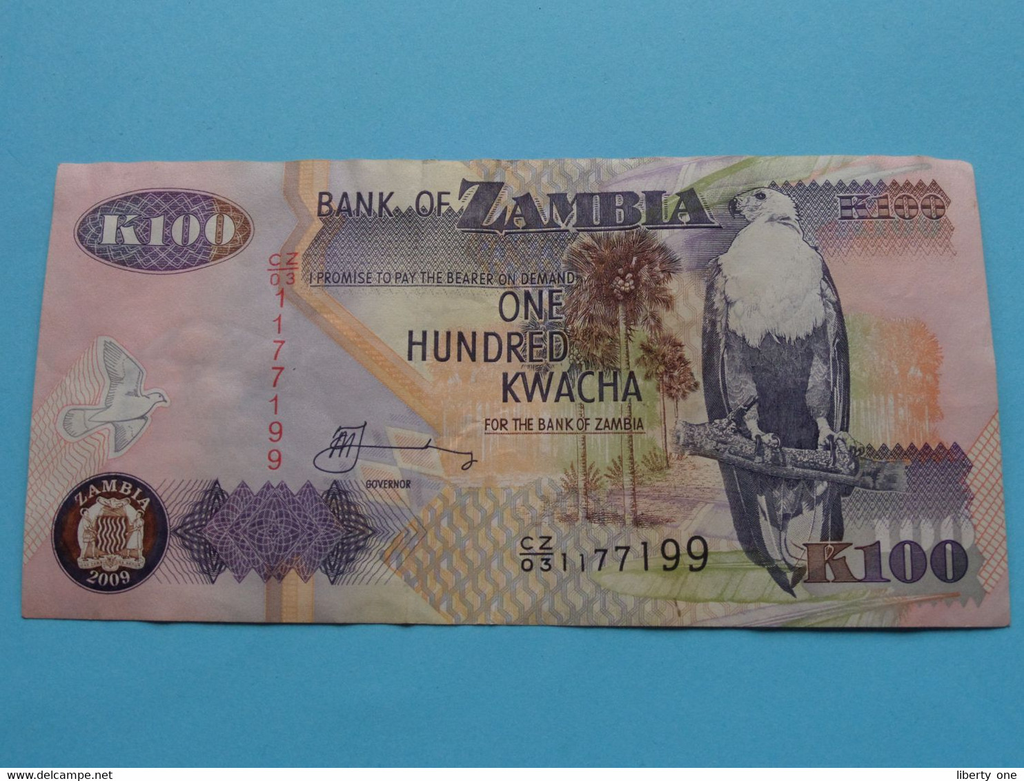 ONE HUNDRED KWACHA ( CZ-03 1177199 ) Bank Of ZAMBIA - 2009 ( Voir Photo Pour Détail Svp / Please See Photo ) ! - Zambia