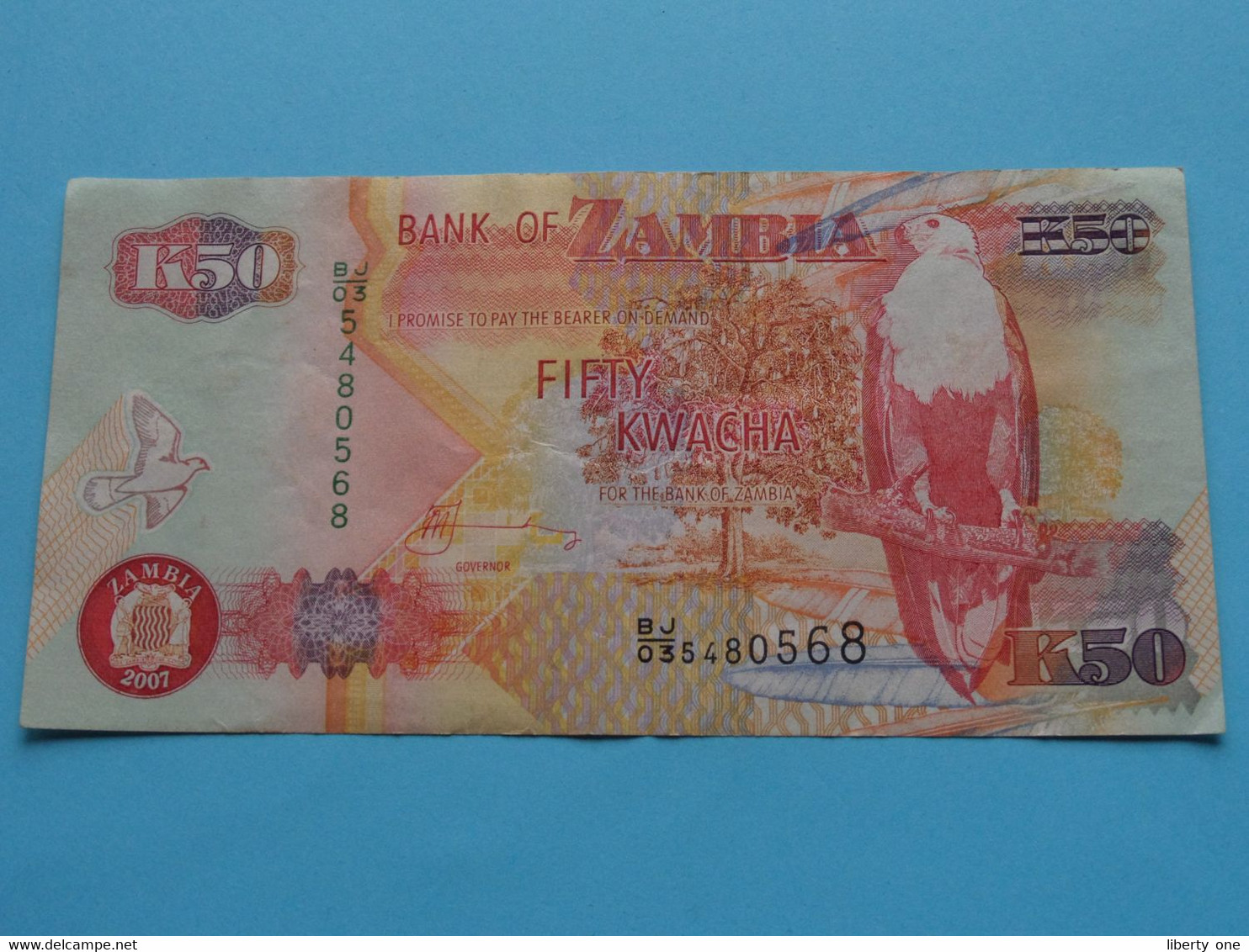 FIFTY KWACHA ( BJ-03 5480568 ) Bank Of ZAMBIA - 2007 ( Voir Photo Pour Détail Svp / Please See Photo ) ! - Zambie