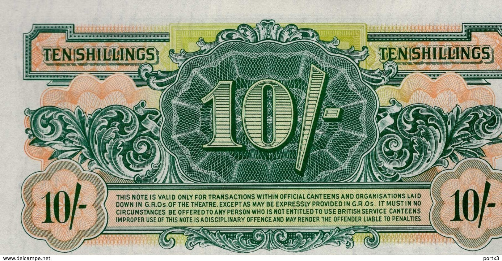British Banknoten 5 verschiedene per 10 stück each 10 items Ten Shilling BB 7