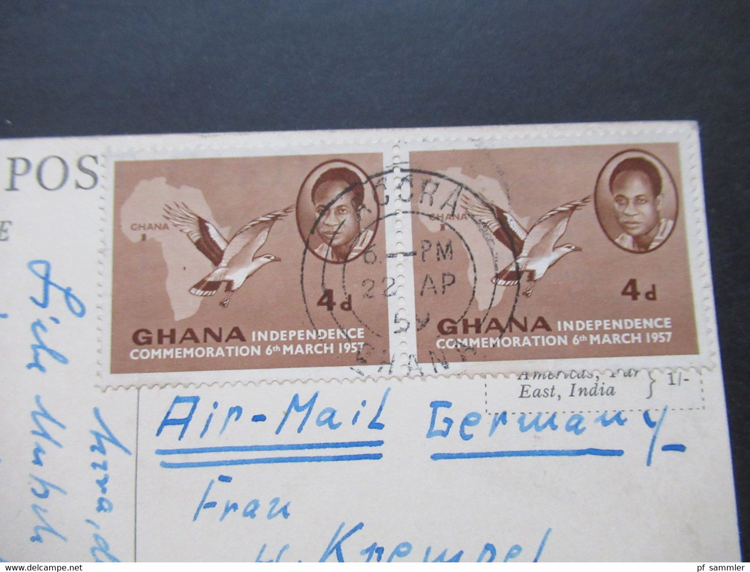 AK Ghana 1959 Supreme Court Accra Ghana Nach Wilhelmshaven Gesendet Mit Marke Ghana Independence 1957 - Ghana (1957-...)