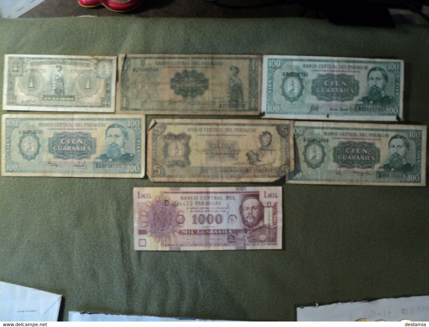 PARAGUAY. LOT DE 7 BILLETS DE BANQUE DIFFERENTS. 1952   ? / 2005 - Paraguay