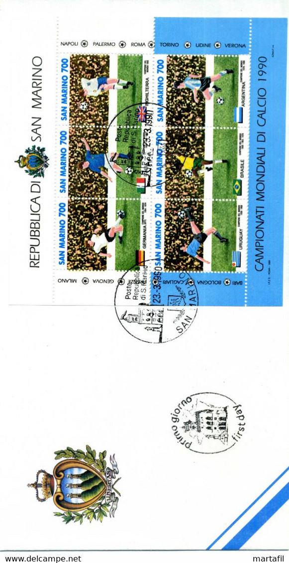 1990 SAN MARINO FDC Italia '90 - FDC