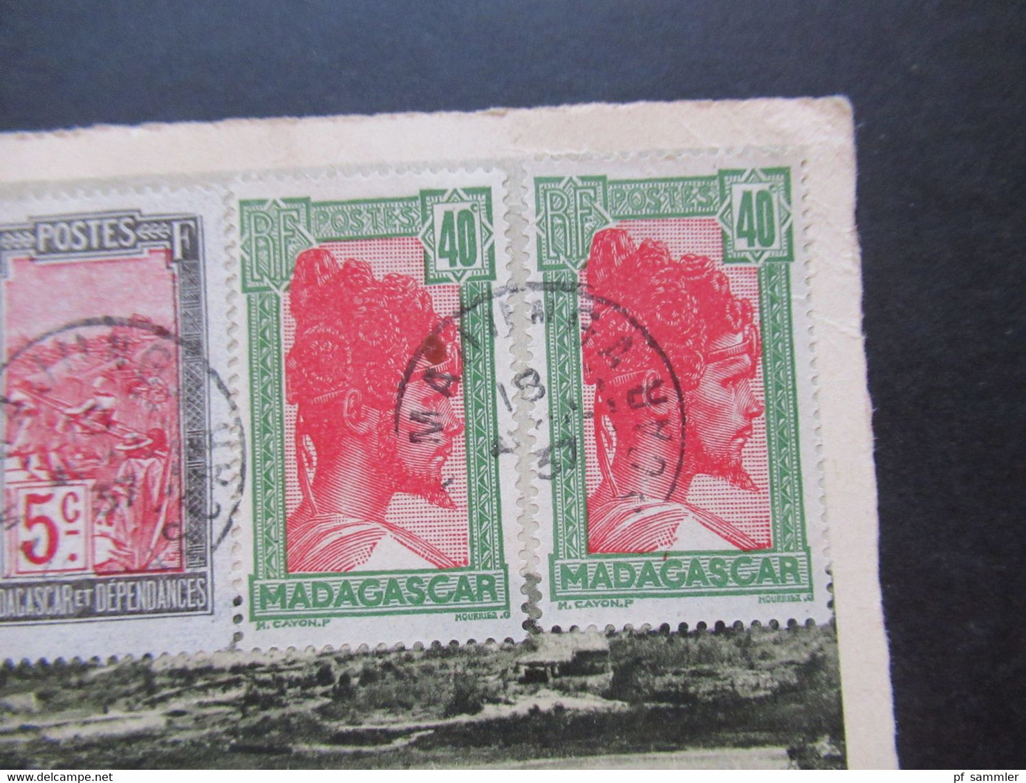 AK 1937 Madagaskar Majunga La Digue Metzinger Bildseitig Frankiert Madagascar Et Dependances PK Nach Hildesheim - Brieven En Documenten