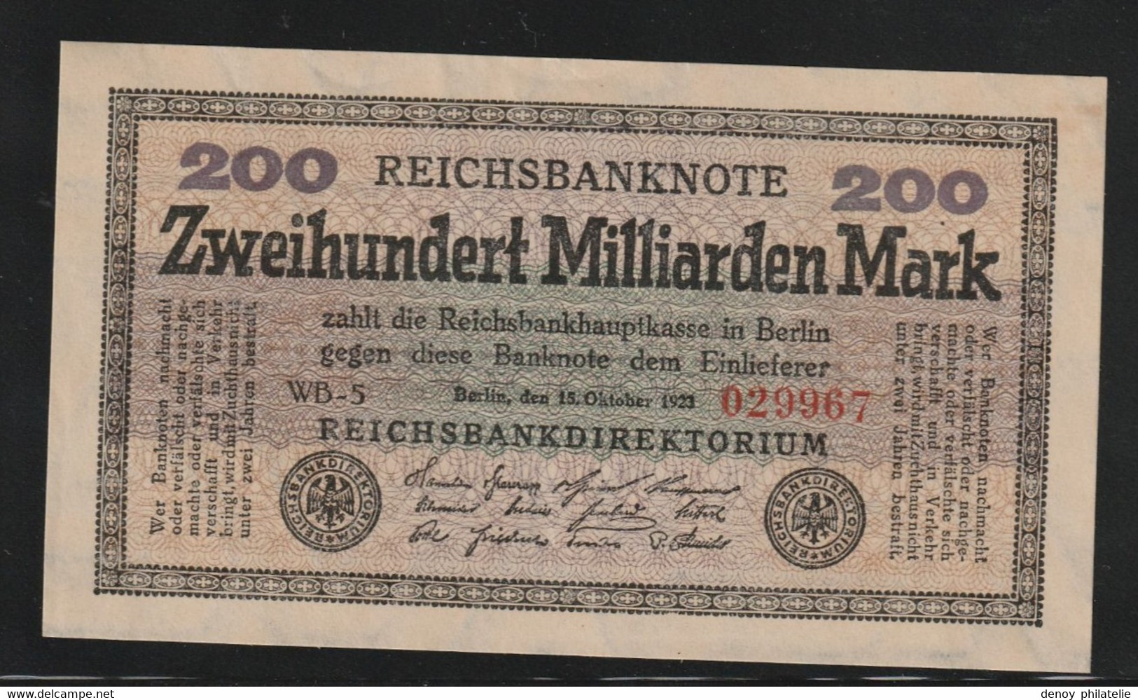 Allemagne Alemania Germany 200 Millarden Mark 1923 Pick 121 Neuf - 200 Mrd. Mark