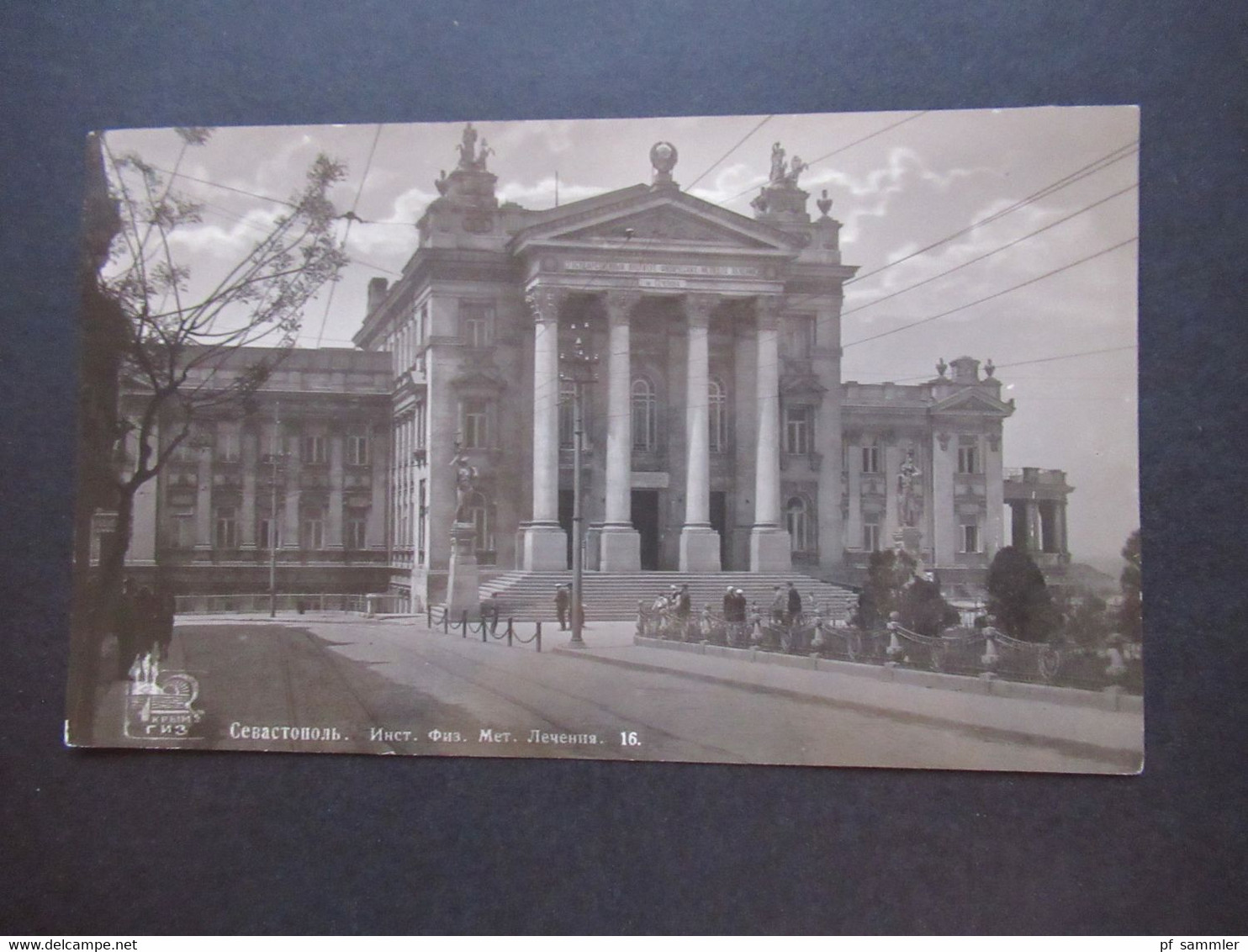 UdSSR 1936 Foto AK Nach Hildesheim Gesendet Mit Rotem Nachgebühr Stempel Und Blaustift 20 / Taxe - Brieven En Documenten