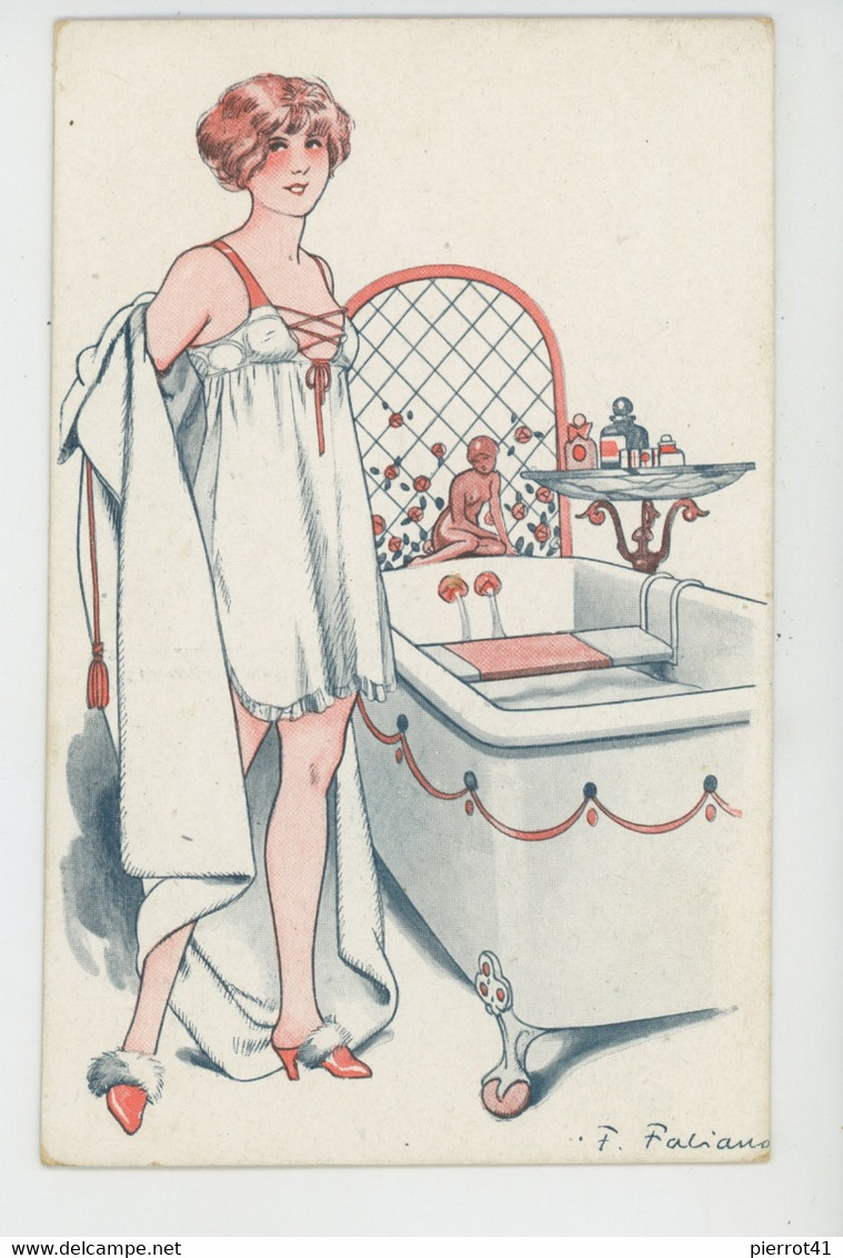 Illustrateur FABIANO - Jolie Carte Fantaisie Femme Allant Prendre Son Bain "POUR ETRE BELLE " - Série N° 15 - Fabiano