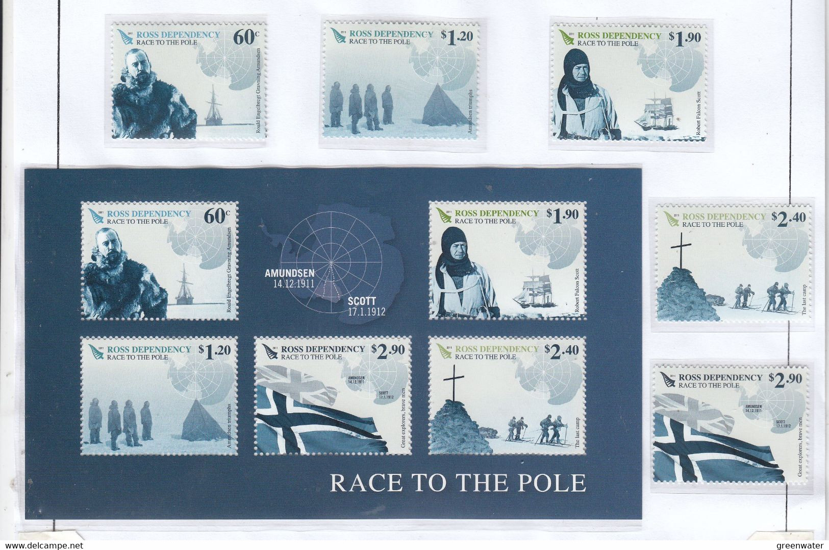 Ross Dependency 2011 Race To The Pole 5v + M/s ** M/s (RS156A) - Unused Stamps
