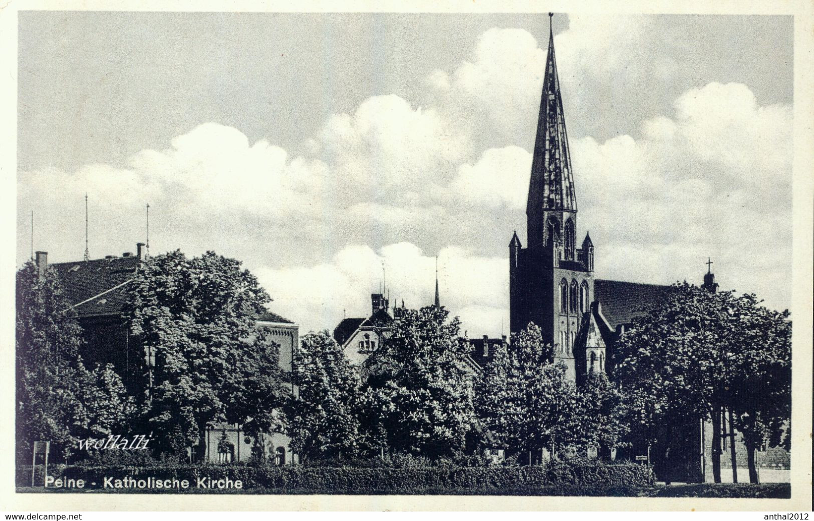 Rarität Wohnhäuser Kath. Kirche Peine 25.5.1935 Schöning Verlag Kleinformat - Peine