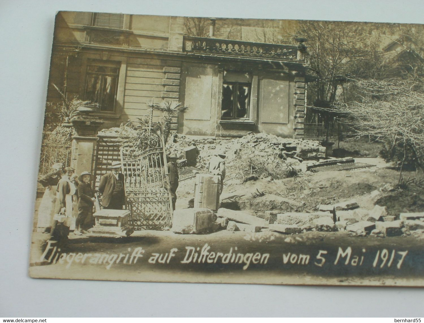 Nr. 23 Cpa/Ak Luxemburg  Fliegerangriff Auf Differdingen Vom 5 Mai 1917 Post. Gel. 11.5.17 - Differdange