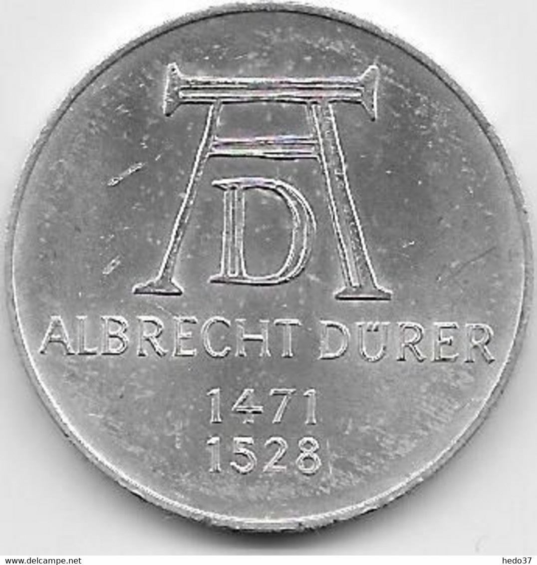 Allemagne - 5 Mark 1971 - Argent - 5 Marcos