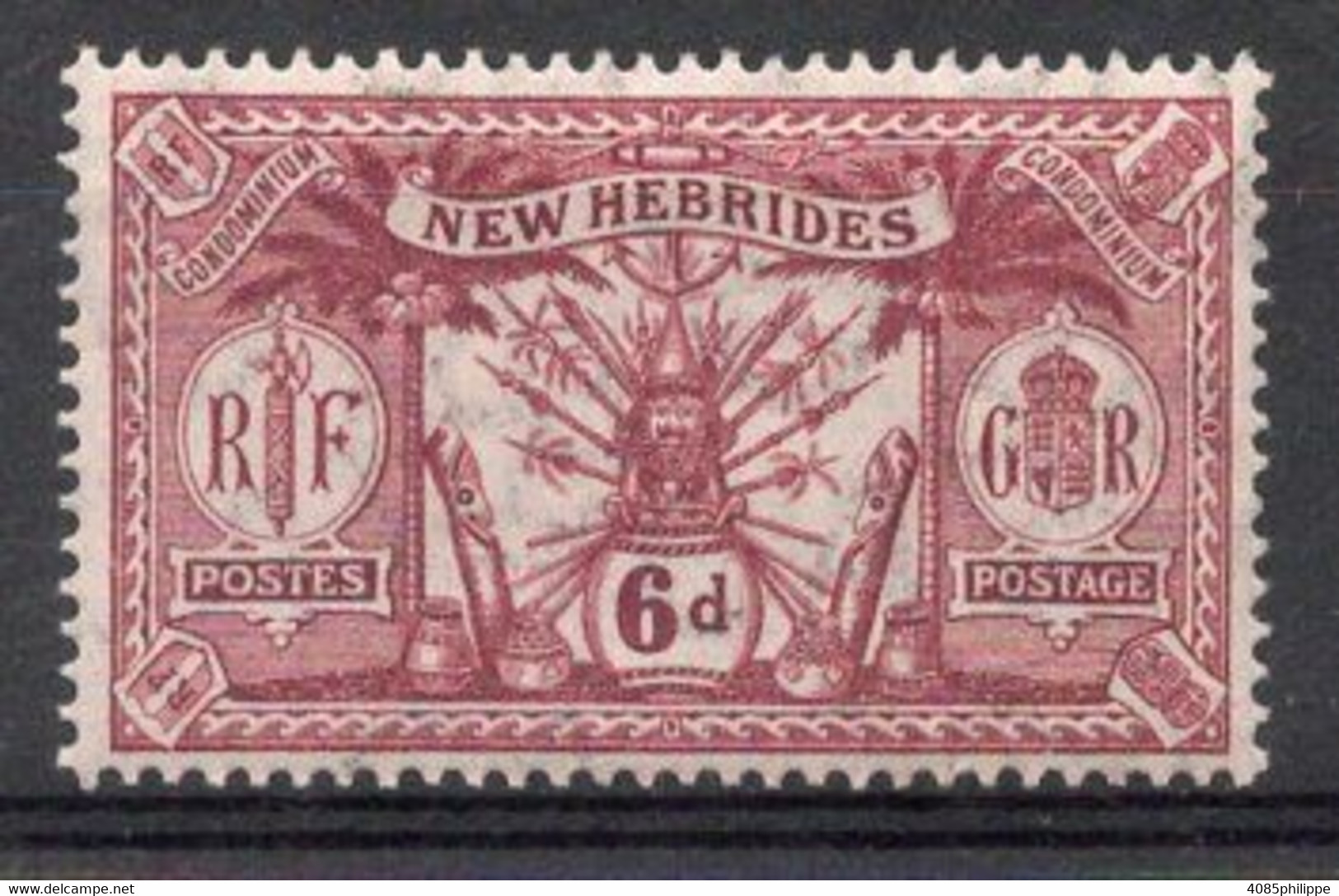 Nouvelles HEBRIDES Timbre Poste N°54* Charnière TB Cote 16,00€ - Unused Stamps