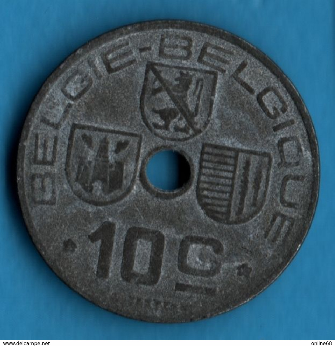 BELGIE BELGIQUE 10 CENTIMES 1941 KM# 126 Léopold III - 10 Centesimi